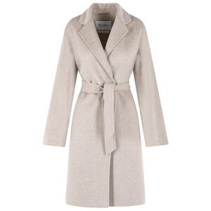 Max Mara 'Aceri' Sand Cachemire Wrap Coat Women